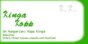 kinga kopp business card